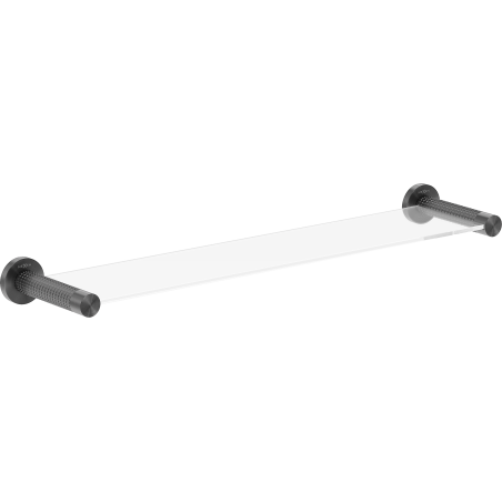 Mexen Triv hanging glass shelf, brushed gun gray - 70A33061-66
