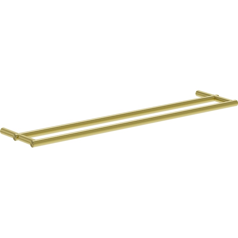 Mexen Loop duplo toalheiro, dourado escovado - 70A71047-55