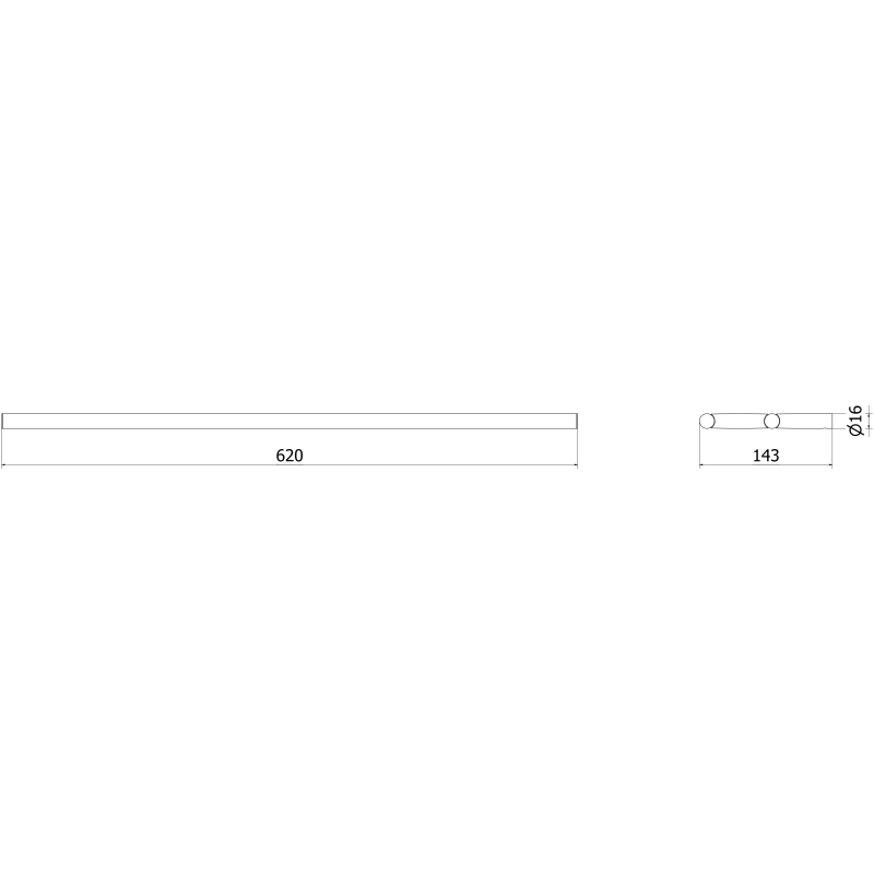 Mexen Loop podwójny wieszak na ręcznik, różowe złoto  - 70A71047-60