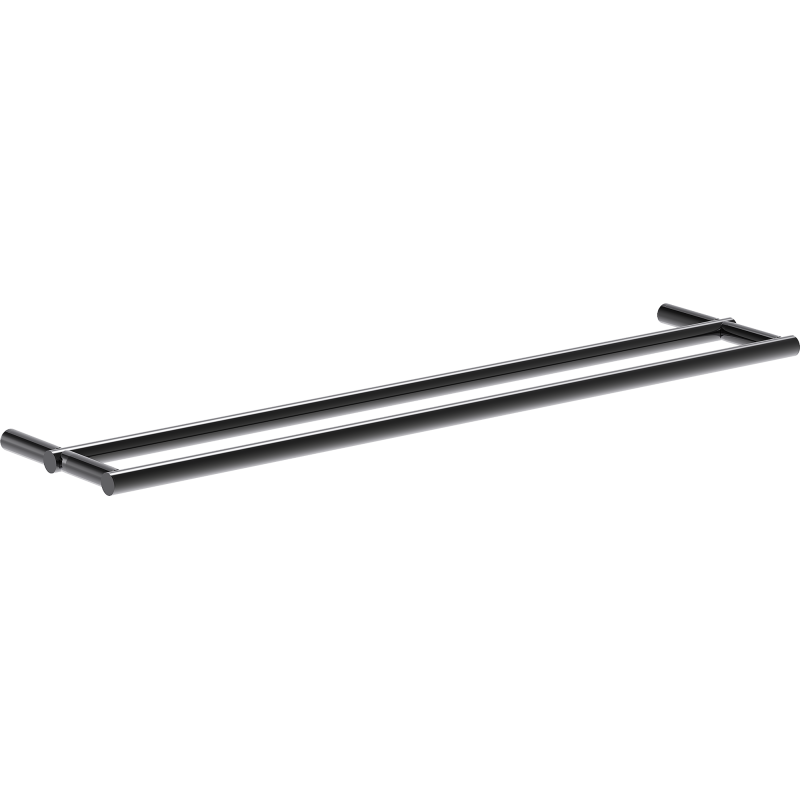 Mexen Loop dubultais dvieļu pakaramais, black chrome - 70A71047-73