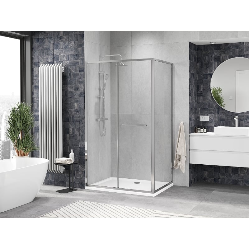 Mexen Linea cabine de douche coulissante 110 x 80 cm, transparent, chrome - 8E1-110-080-01-01