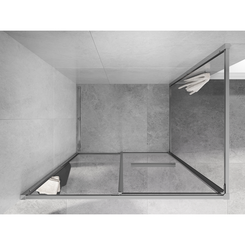 Mexen Linea bīdāmā dušas kabīne 95 x 85 cm, caurspīdīga, hroms - 8E1-095-085-01-01