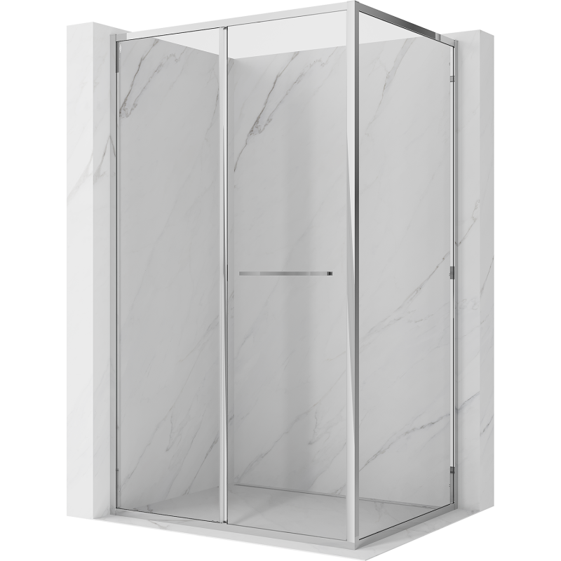 Mexen Linea bīdāmā dušas kabīne 100 x 90 cm, caurspīdīga, hroma - 8E1-100-090-01-01