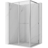 Mexen Linea liugustega dušinurk 85 x 95 cm, läbipaistev, kroom - 8E1-085-095-01-01