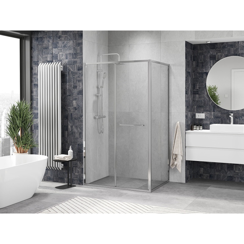 Mexen Linea liugustega dušinurk 85 x 95 cm, läbipaistev, kroom - 8E1-085-095-01-01