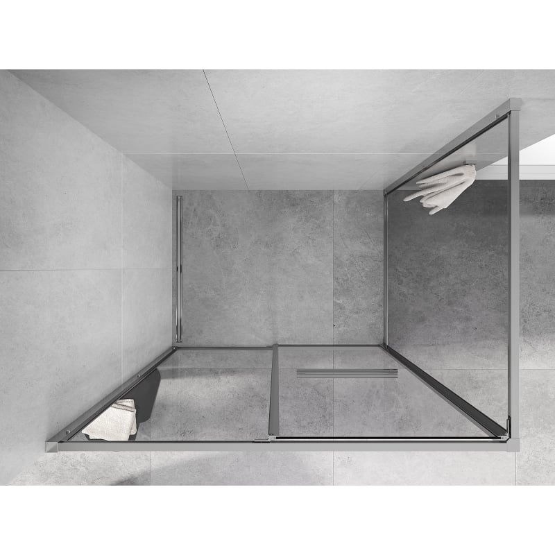 Mexen Linea cabine de douche coulissante 120 x 95 cm, transparent, chrome - 8E1-120-095-01-01