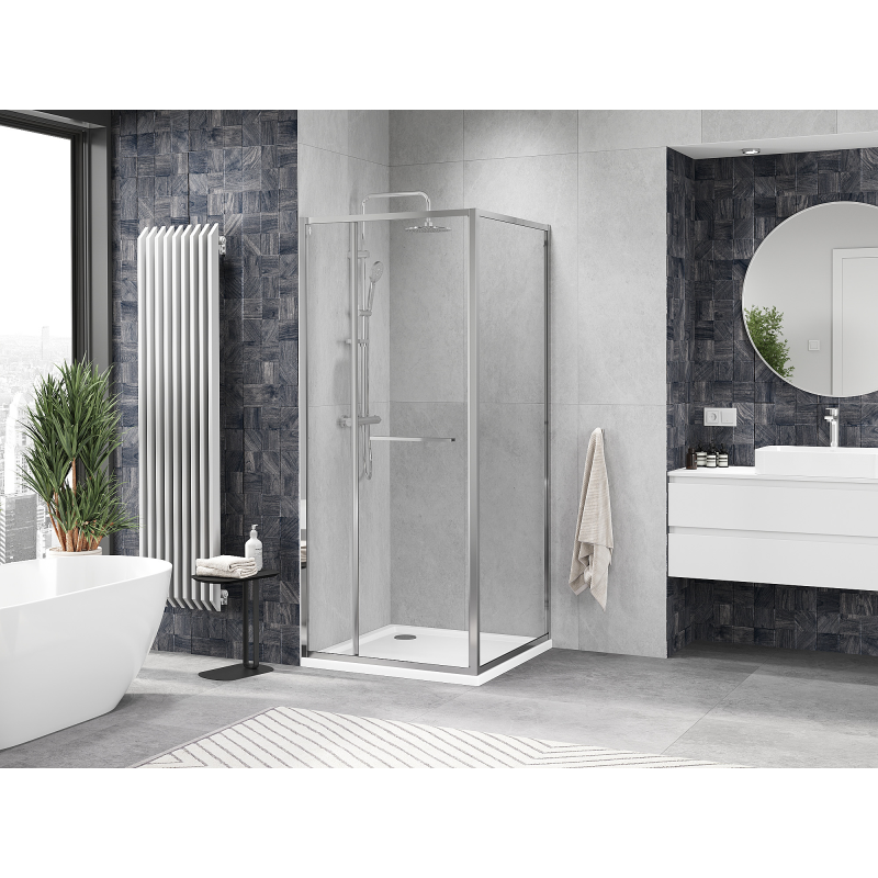 Mexen Linea kabina prysznicowa rozsuwana 85 x 85 cm, transparent, chrom - 8E1-085-085-01-01