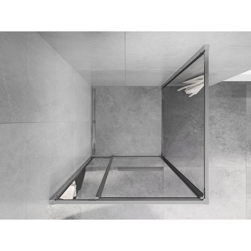 Mexen Linea cabine de douche coulissante 100 x 100 cm, transparent, chromé - 8E1-100-100-01-01