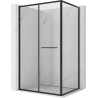 Mexen Linea Bīdāmā dušas kabīne 90 x 80 cm, caurspīdīga, melna - 8E1-090-080-70-70
