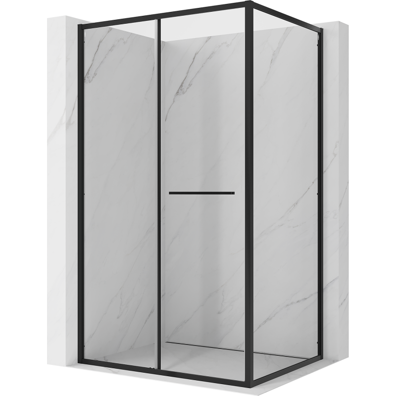 Mexen Linea kabina prysznicowa rozsuwana 120 x 80 cm, transparent, czarna - 8E1-120-080-70-70