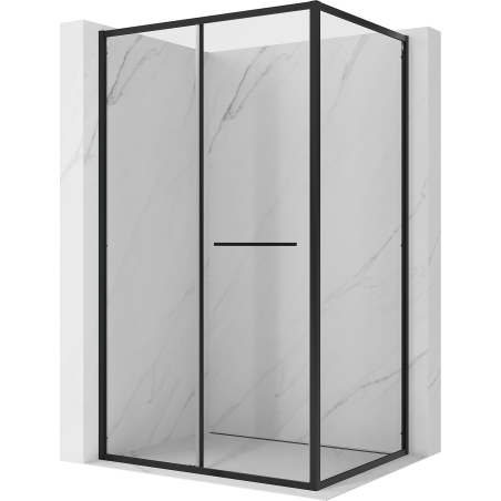 Mexen Linea 80 x 95 cm nobraucama dušas kabīne, caurspīdīga, melna - 8E1-080-095-70-70