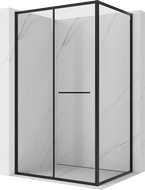 Mexen Linea klizna tuš kabina 120 x 100 cm, prozirna, crna - 8E1-120-100-70-70