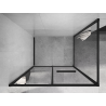Mexen Linea cabina de ducha corredera 120 x 100 cm, transparente, negro - 8E1-120-100-70-70