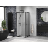 Mexen Linea bīdāmā dušas kabīne 80 x 80 cm, caurspīdīga, melna - 8E1-080-080-70-70