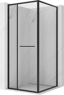 Mexen Linea klizna tuš kabina 90 x 90 cm, prozirna, crna - 8E1-090-090-70-70