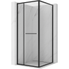 Mexen Linea bīdāmā dušas kabīne 95 x 95 cm, caurspīdīga, melna - 8E1-095-095-70-70