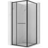 Mexen Linea sliding shower cabin 95 x 95 cm, transparent, black - 8E1-095-095-70-70