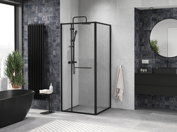 Mexen Linea kabina prysznicowa rozsuwana 85 x 85 cm, transparent, czarna - 8E1-085-085-70-70