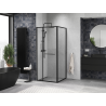Mexen Linea bīdāmā dušas kabīne 90 x 90 cm, caurspīdīga, melna - 8E1-090-090-70-70
