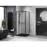 Mexen Linea bīdāma dušas kabīne 100 x 100 cm, caurspīdīga, melna - 8E1-100-100-70-70