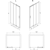 Mexen Exo-3S drzwi prysznicowe rozsuwane 70 cm, transparent, złote - 8153-070-000-50-00