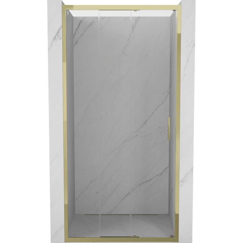 Mexen Exo-3S drzwi prysznicowe rozsuwane 70 cm, transparent, złote - 8153-070-000-50-00