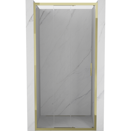 Mexen Exo-3S drzwi prysznicowe rozsuwane 70 cm, transparent, złote - 8153-070-000-50-00