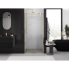 Mexen Exo-3S drzwi prysznicowe rozsuwane 70 cm, transparent, złote - 8153-070-000-50-00