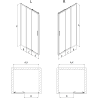 Mexen Exo-3S drzwi prysznicowe rozsuwane 80 cm, transparent, złote - 8153-080-000-50-00