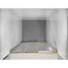 Mexen Exo-3S drzwi prysznicowe rozsuwane 100 cm, transparent, złote - 8153-100-000-50-00