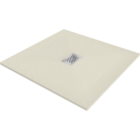 Mexen Hugo SMC Square Shower Tray 100 x 100 cm, Beige, Inox Cover - 42691010-X