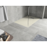 Mexen Hugo rectangular SMC shower tray 100 x 70 cm, beige, inox cover - 42697010-X