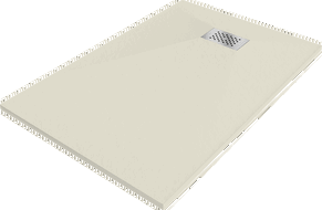 Mexen Hugo taisnstūrveida dušas paliktnis SMC 80 x 70 cm, bēšs, aizsegs inox - 42697080-X