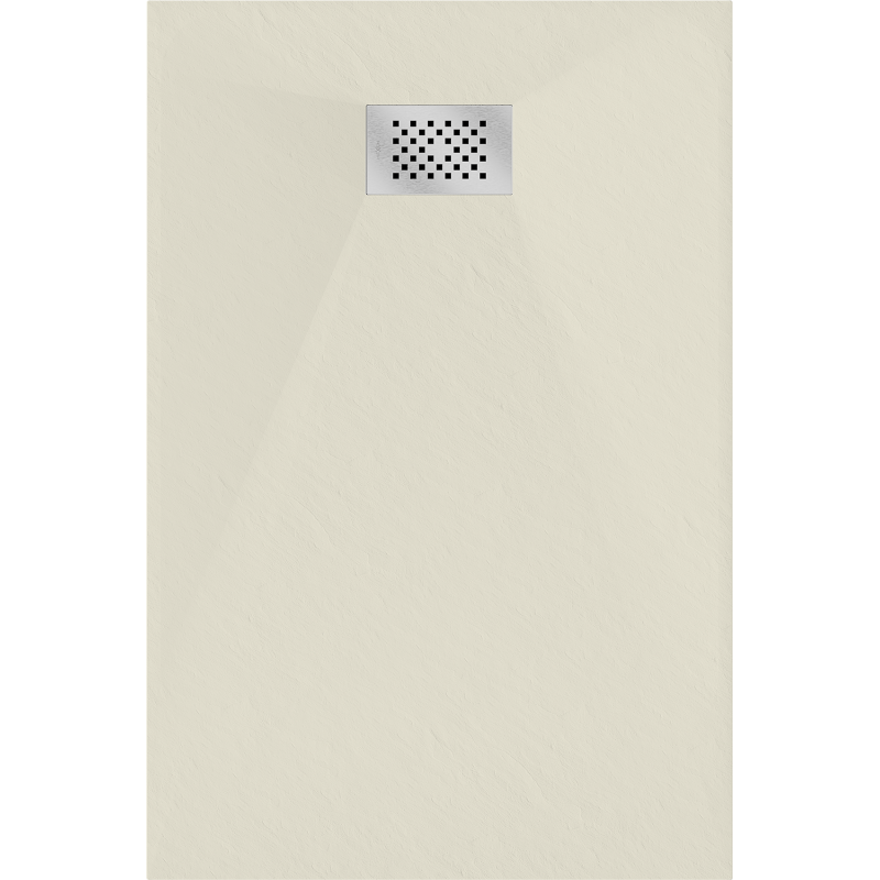 Mexen Hugo brodzik prostokątny SMC 80 x 70 cm, beżowy, maskownica inox - 42697080-X