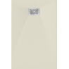 Mexen Hugo plato de ducha rectangular SMC 100 x 90 cm, beige, cubierta inox - 42699010-X