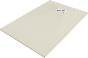 Mexen Hugo taisnstūrveida dušas paliktnis SMC 120 x 70 cm, bēšs, balts vāks - 42697012-W