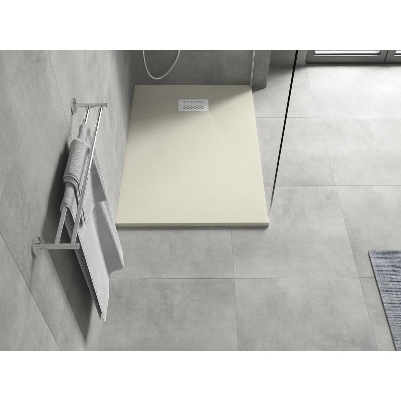 Mexen Hugo rectangular SMC shower tray 120 x 70 cm, beige, white cover - 42697012-W