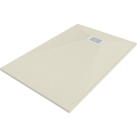 Mexen Hugo ορθογώνιος ντους δίσκος SMC 80 x 70 cm, μπεζ, λευκή καλυμμή - 42697080-W