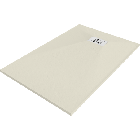 Mexen Hugo brodzik prostokątny SMC 120 x 80 cm, beżowy, maskownica biała - 42698012-W