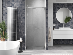 Mexen Linea bīdāmās dušas durvis 95 cm, caurspīdīgas, hromētas - 8E1-095-000-01-01