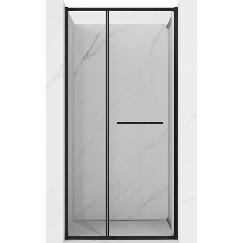 Mexen Linea drzwi prysznicowe rozsuwane 90 cm, transparent, czarne - 8E1-090-000-70-70