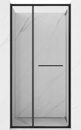 Mexen Linea 90 cm bīdāmās dušas durvis, caurspīdīgas, melnas - 8E1-090-000-70-70