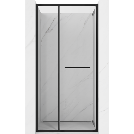 Mexen Linea bīdāmas dušas durvis 95 cm, caurspīdīgas, melnas - 8E1-095-000-70-70