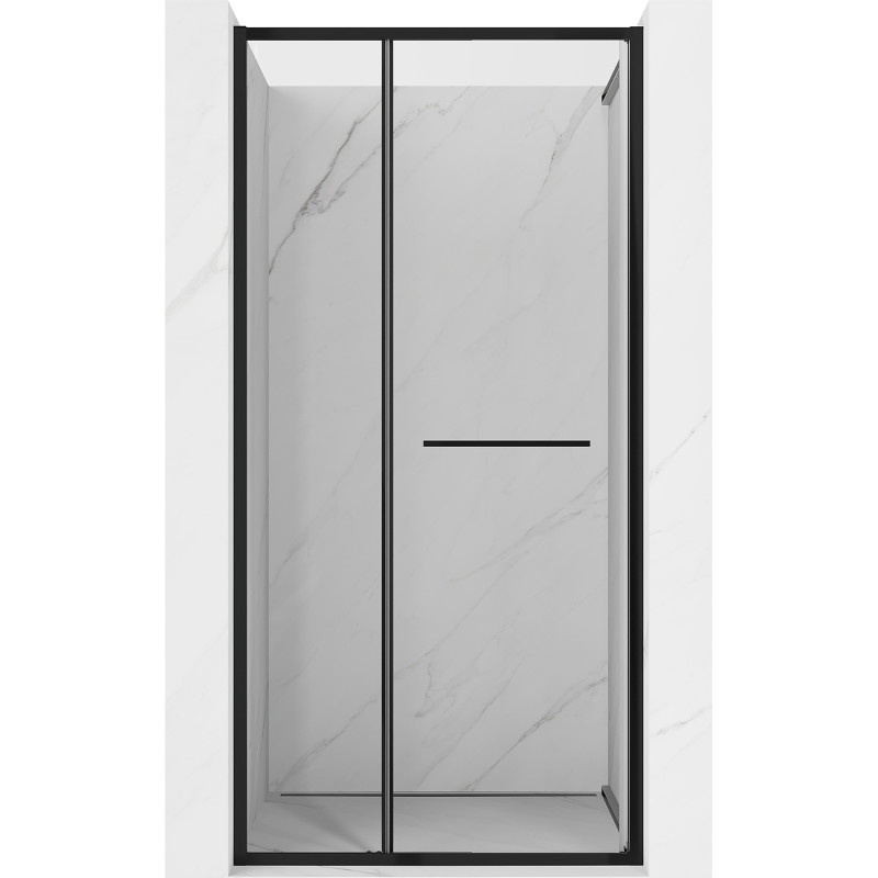 Mexen Linea Schiebetür Dusche 100 cm, transparent, schwarz - 8E1-100-000-70-70
