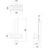 Mexen Brin-1 καλάθι μπάνιου με κρεμάστρα, χρυσό - 70A8841-50