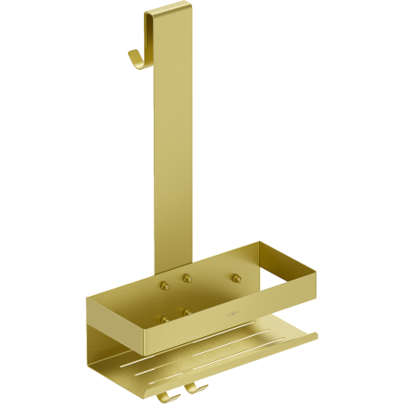 Mexen Brin-1 cesta de banho com cabide, dourado escovado - 70A8841-55