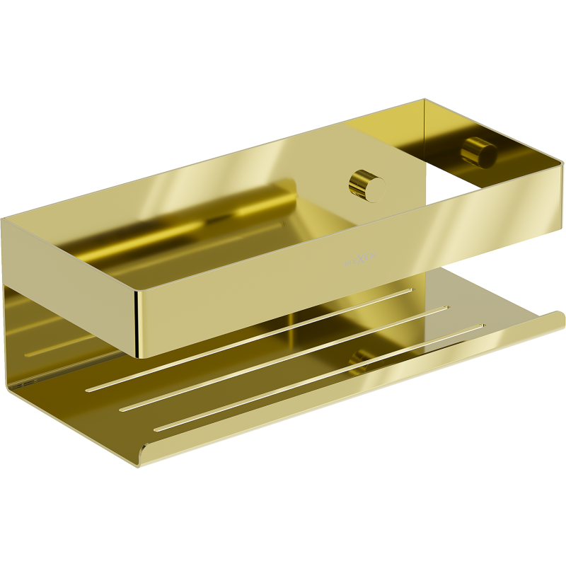 Mexen Brin-L koszyk łazienkowy, złoty - 70A8730-50