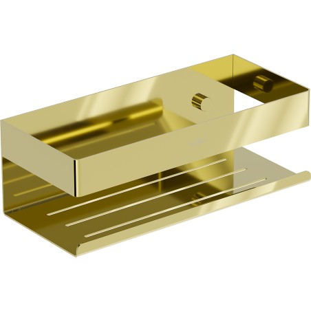 Mexen Brin-L koszyk łazienkowy, złoty - 70A8730-50