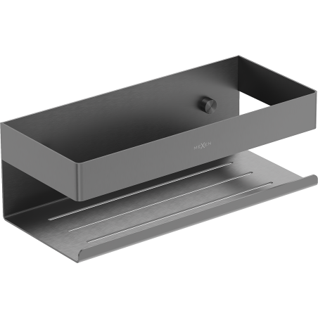 Mexen Brin-L cesta de baño, gris pistola cepillado - 70A8730-66