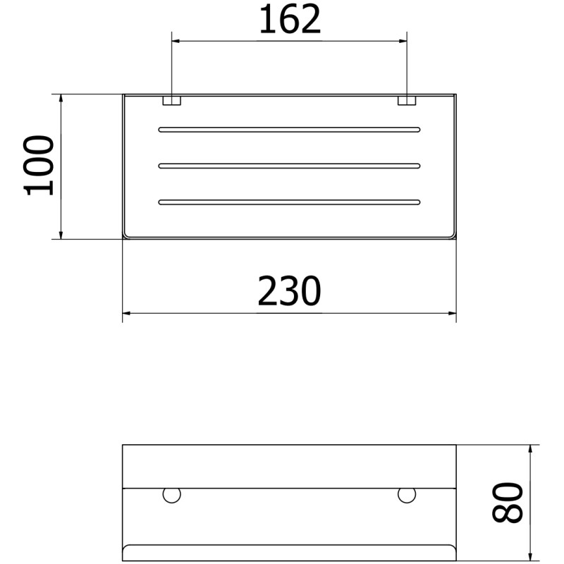 Mexen Brin-L cestino da bagno, nero - 70A8730-70